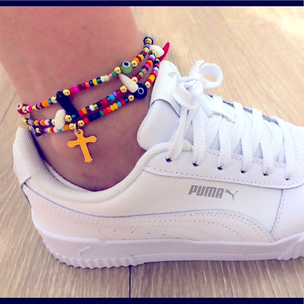 Protection Ankle Bead Bracelets Evil Eye Red String Handmade